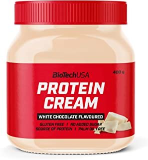 Protein Cream sabor a chocolate blanco 400 Gr Biotech USA