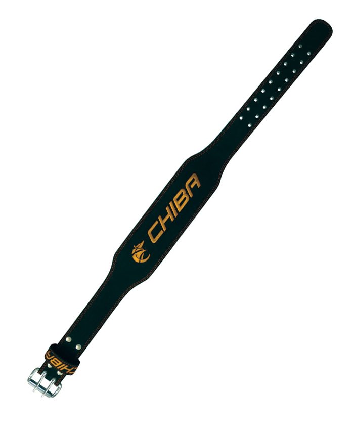 Chiba 40810 Cinturón de cuero – Black/Gold