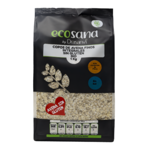 Copos Avena Finos Integrales Sin Gluten Bio 1000 gr Ecosana