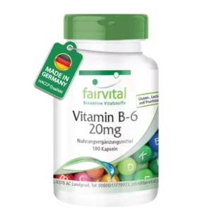 Vitamina B-6 20mg – 180 cápsulas
