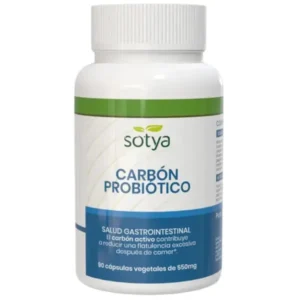 Carbón probiótico 90 cápsulas vegetales de 550 mg