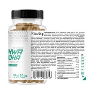 ASHWAGANDHA NATURAL FOCUS 60 caps